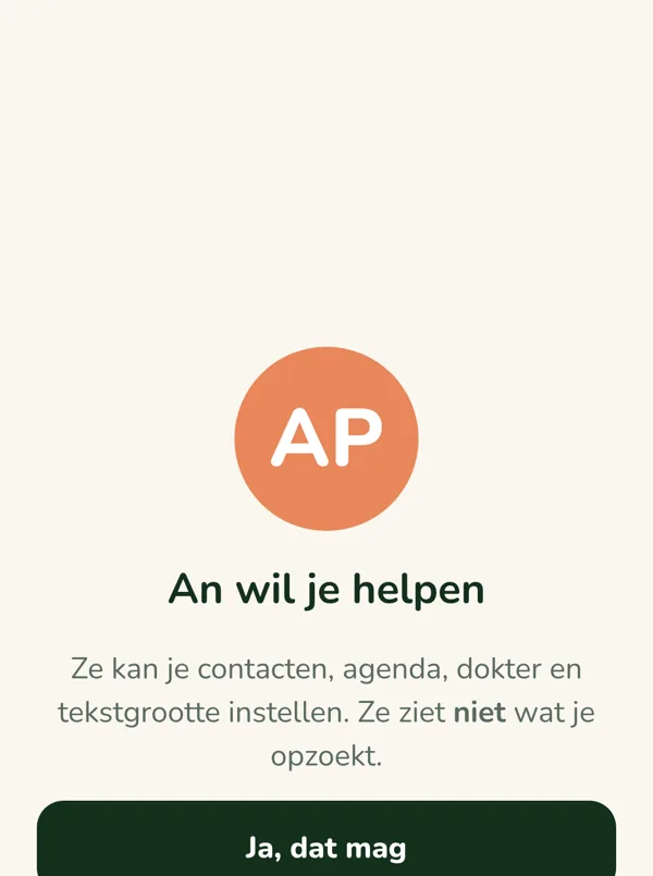 Vivolia vraagt of de familie mag helpen